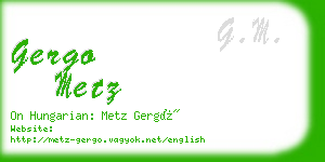 gergo metz business card